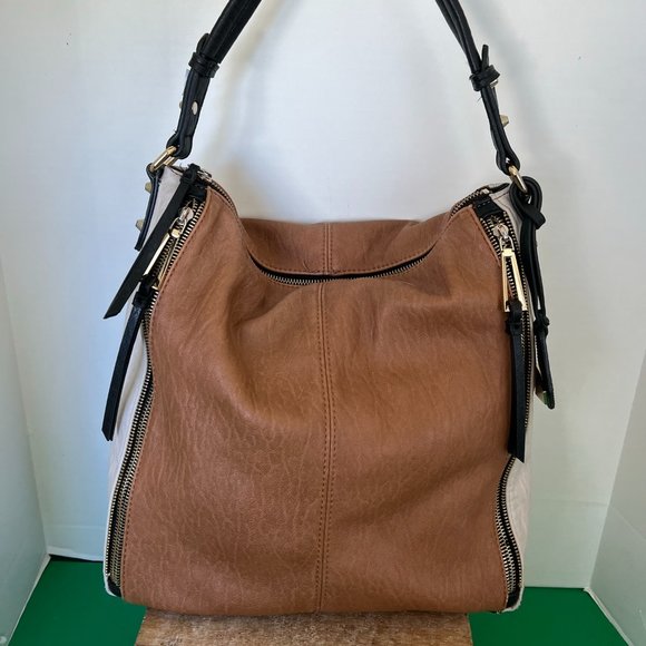 Jessica Simpson Tan And Cream Slouch Bag - Picture 2 of 12